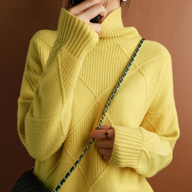 Lori | Women's Turtleneck Sweater Cozy Winter Long Sleeve Style