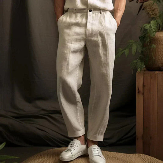 Eric | Men's Linen Trousers Straight Loose Fit Summer Style
