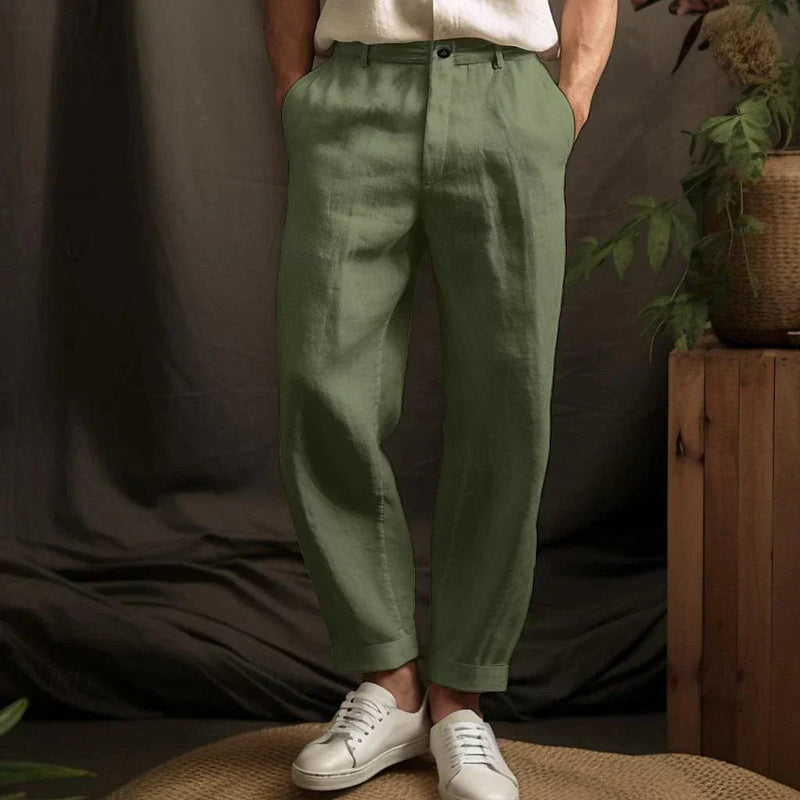 Eric | Men's Linen Trousers Straight Loose Fit Summer Style