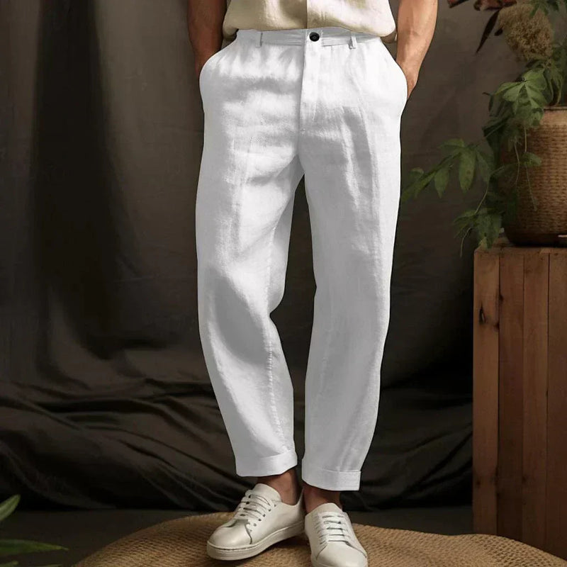 Eric | Men's Linen Trousers Straight Loose Fit Summer Style