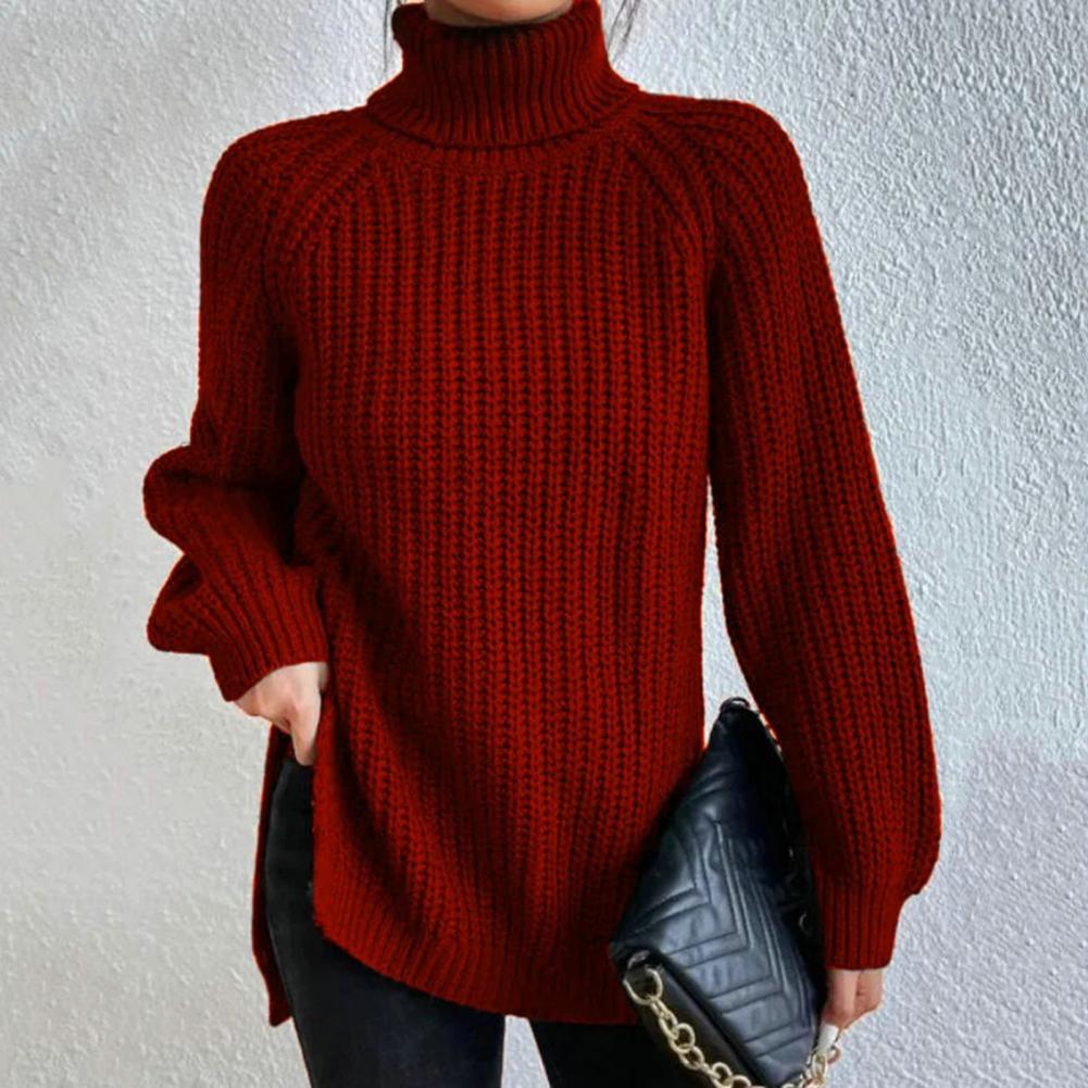 Laura | Women's Turtleneck Sweater Long Sleeve Loose Fit Casual Style