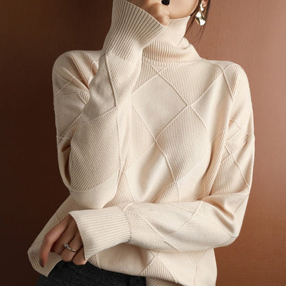 Lori | Women's Turtleneck Sweater Cozy Winter Long Sleeve Style