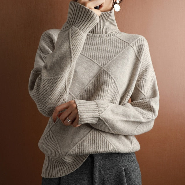 Lori | Women's Turtleneck Sweater Cozy Winter Long Sleeve Style