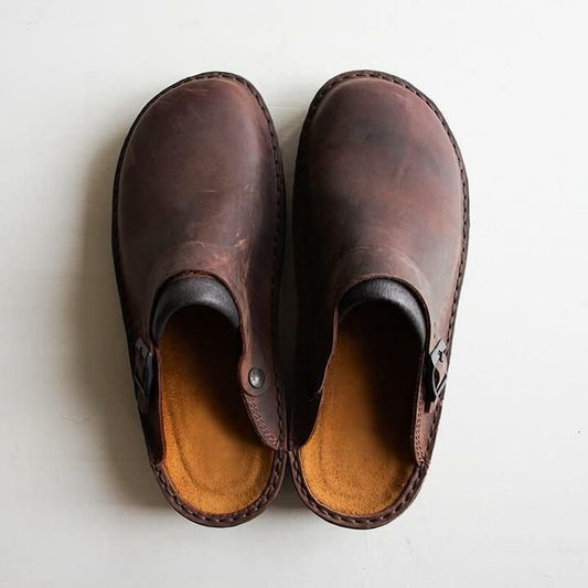 Marko | Men's Leather Slippers Summer and Casual Style