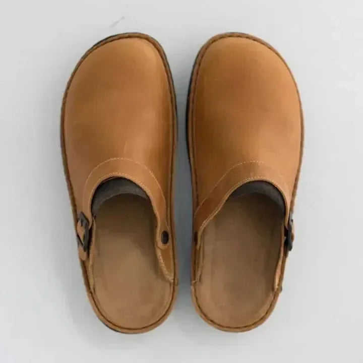 Marko | Men's Leather Slippers Summer and Casual Style